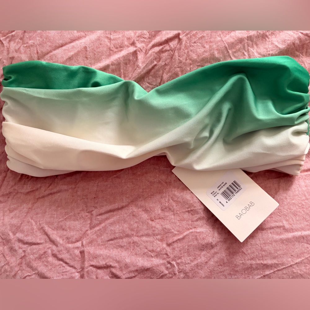Baobab Collection Green to White Ombre Bandeau Swim Top